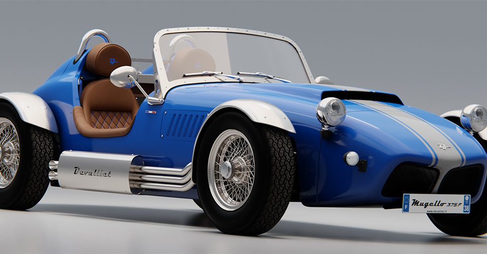 IMAGE MUGELLO 375 F BLEU ET BANDES GRISES SLIDER MODELES | Devalliet
