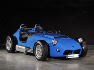 Photo voiture Mugello 375F bleue pour revue de presse publicité Belgom