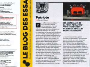 Photo article Devalliet dans magazine Sport auto