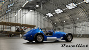 Photo pour fond d'écran voiture Mugello 375F bleue de Devalliet