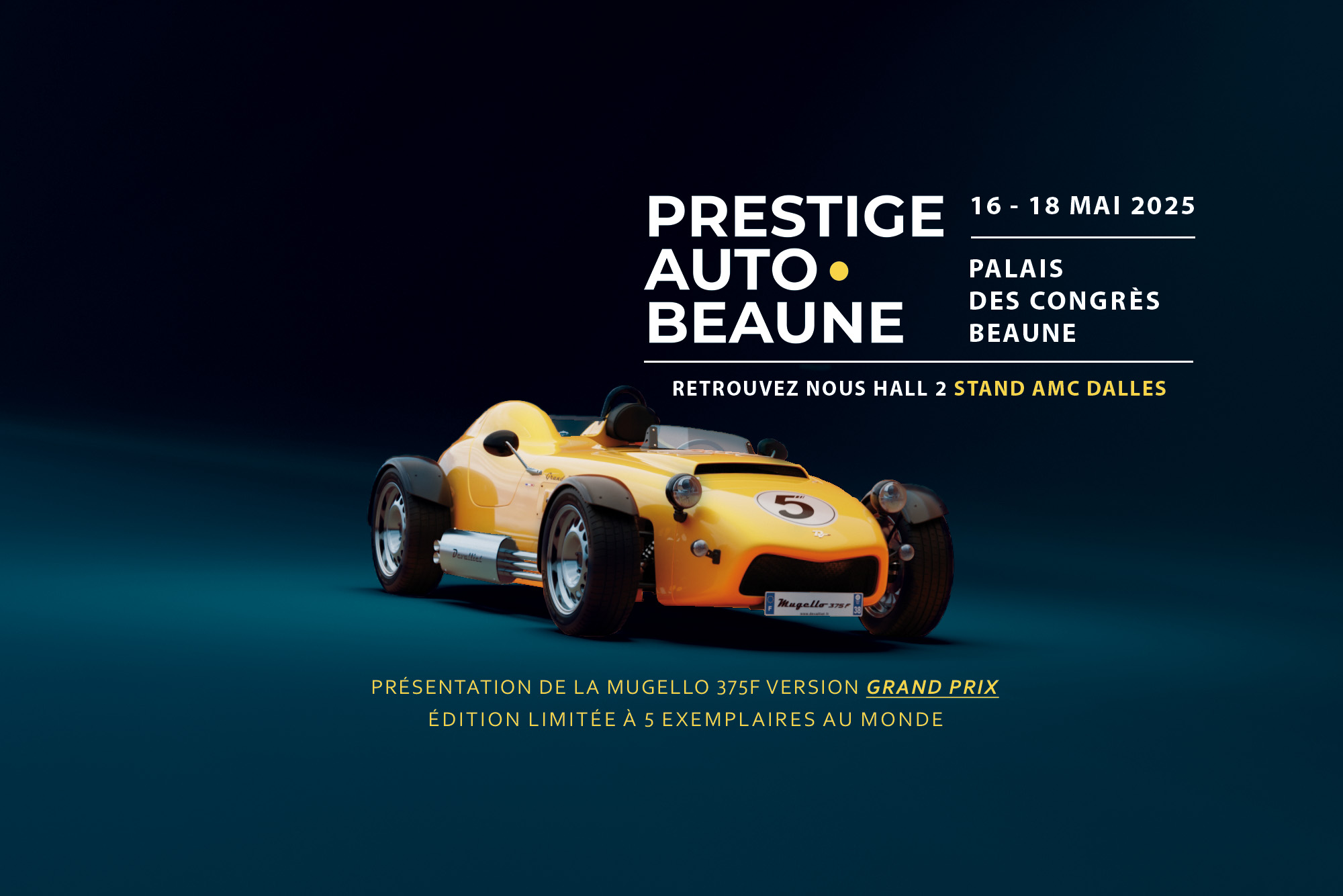 voiture roadster jaune grand prix