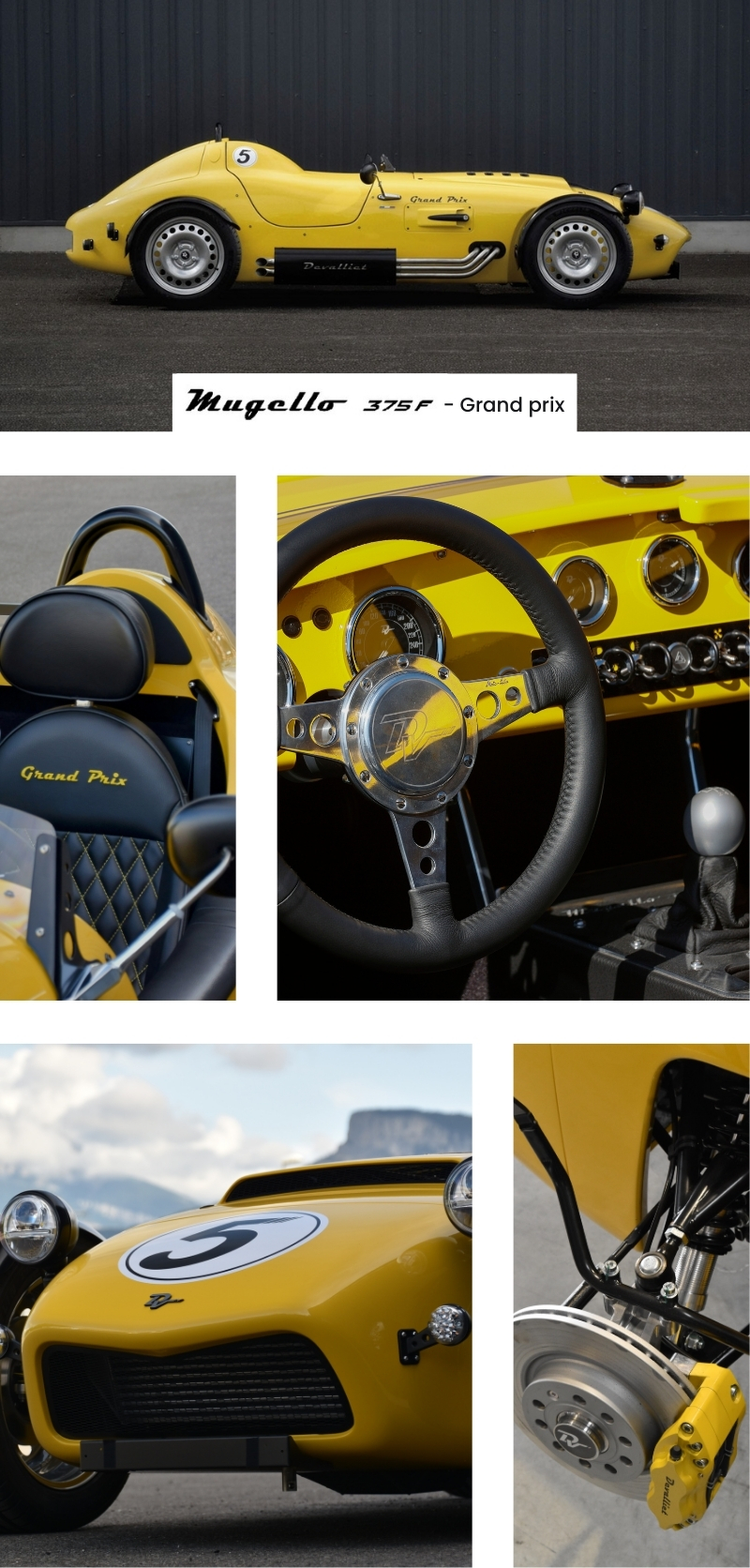 Détails modele MUGELLO 375F - Grand Prix - DEVALLIET